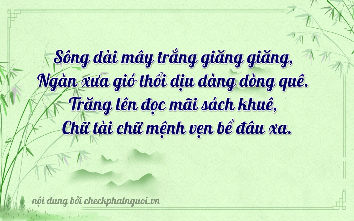 Bài thơ ý nghĩa cho <b>biển số 30A-26388</b> tại website checkphatnguoi.vn