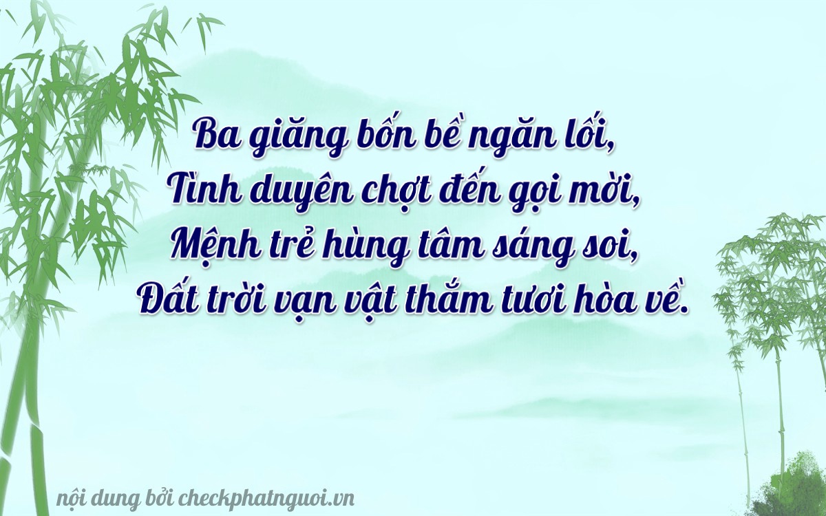 Bài thơ ý nghĩa cho <b>biển số 30A-33147</b> tại website checkphatnguoi.vn