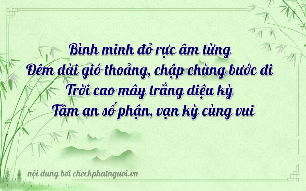 Bài thơ ý nghĩa cho <b>biển số 30A-33835</b> tại website checkphatnguoi.vn