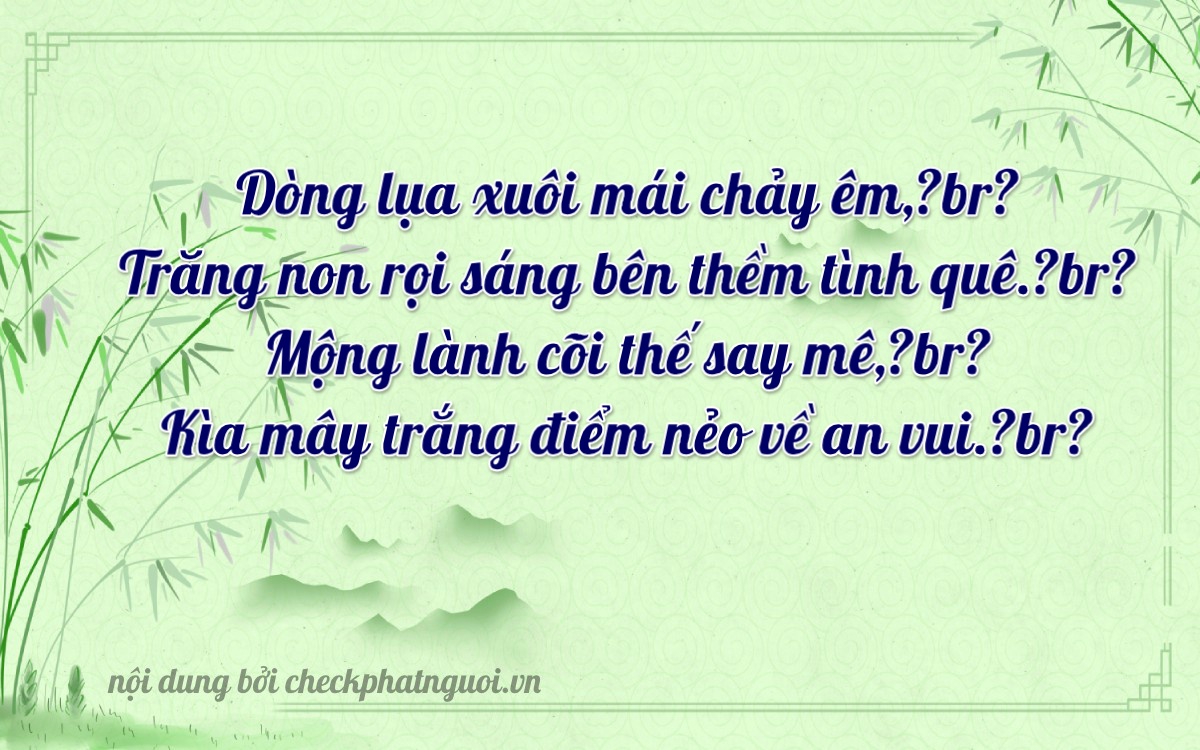 Bài thơ ý nghĩa cho <b>biển số 30A-35385</b> tại website checkphatnguoi.vn