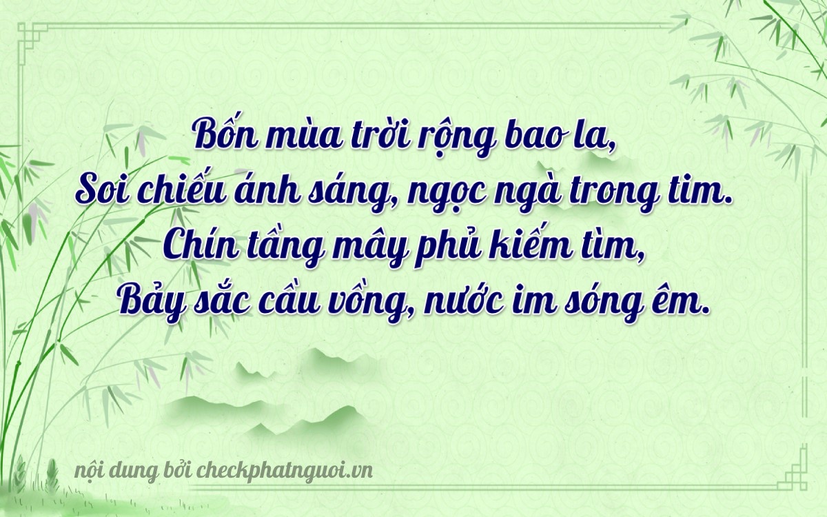 Bài thơ ý nghĩa cho <b>biển số 30A-41975</b> tại website checkphatnguoi.vn