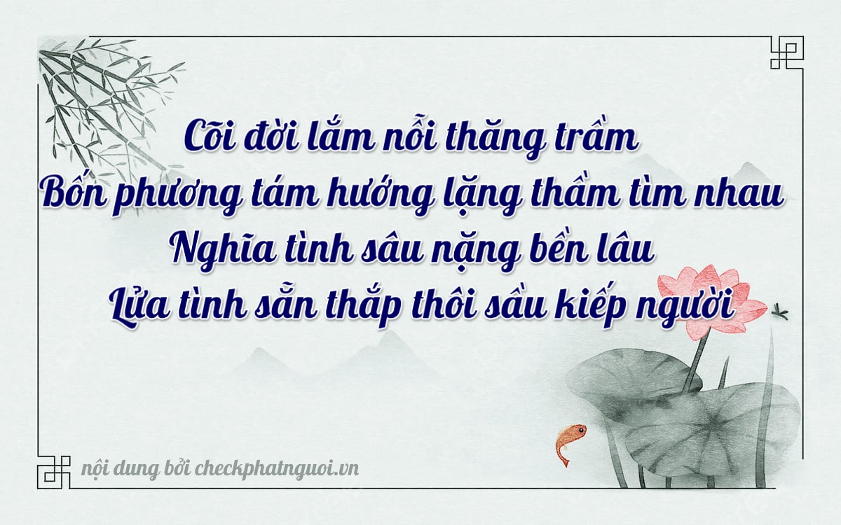 Bài thơ ý nghĩa cho <b>biển số 30A-45268</b> tại website checkphatnguoi.vn