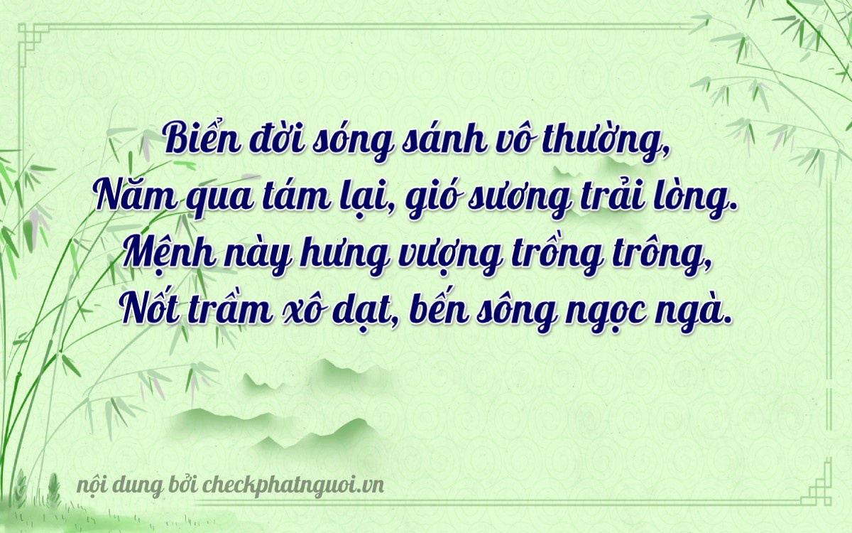 Bài thơ ý nghĩa cho <b>biển số 30A-45458</b> tại website checkphatnguoi.vn