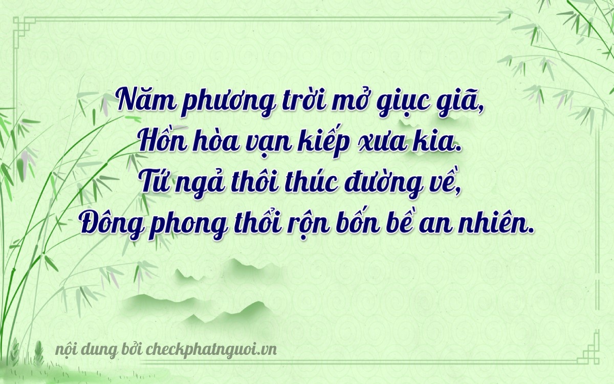 Bài thơ ý nghĩa cho <b>biển số 30A-55148</b> tại website checkphatnguoi.vn