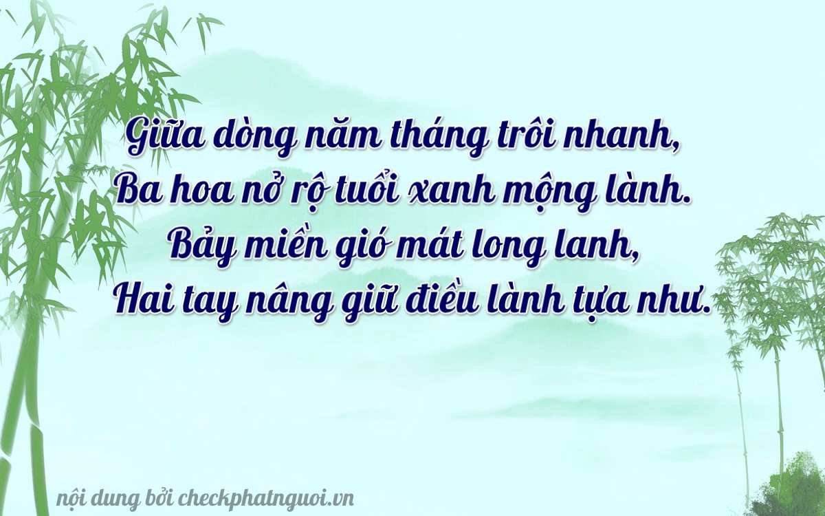 Bài thơ ý nghĩa cho <b>biển số 30A-57323</b> tại website checkphatnguoi.vn