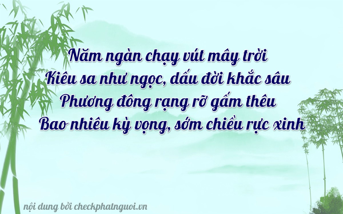 Bài thơ ý nghĩa cho <b>biển số 30A-59022</b> tại website checkphatnguoi.vn