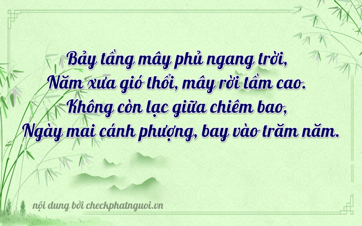 Bài thơ ý nghĩa cho <b>biển số 30A-75095</b> tại website checkphatnguoi.vn