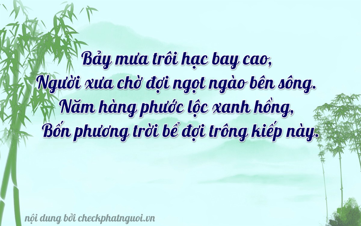 Bài thơ ý nghĩa cho <b>biển số 30A-77624</b> tại website checkphatnguoi.vn