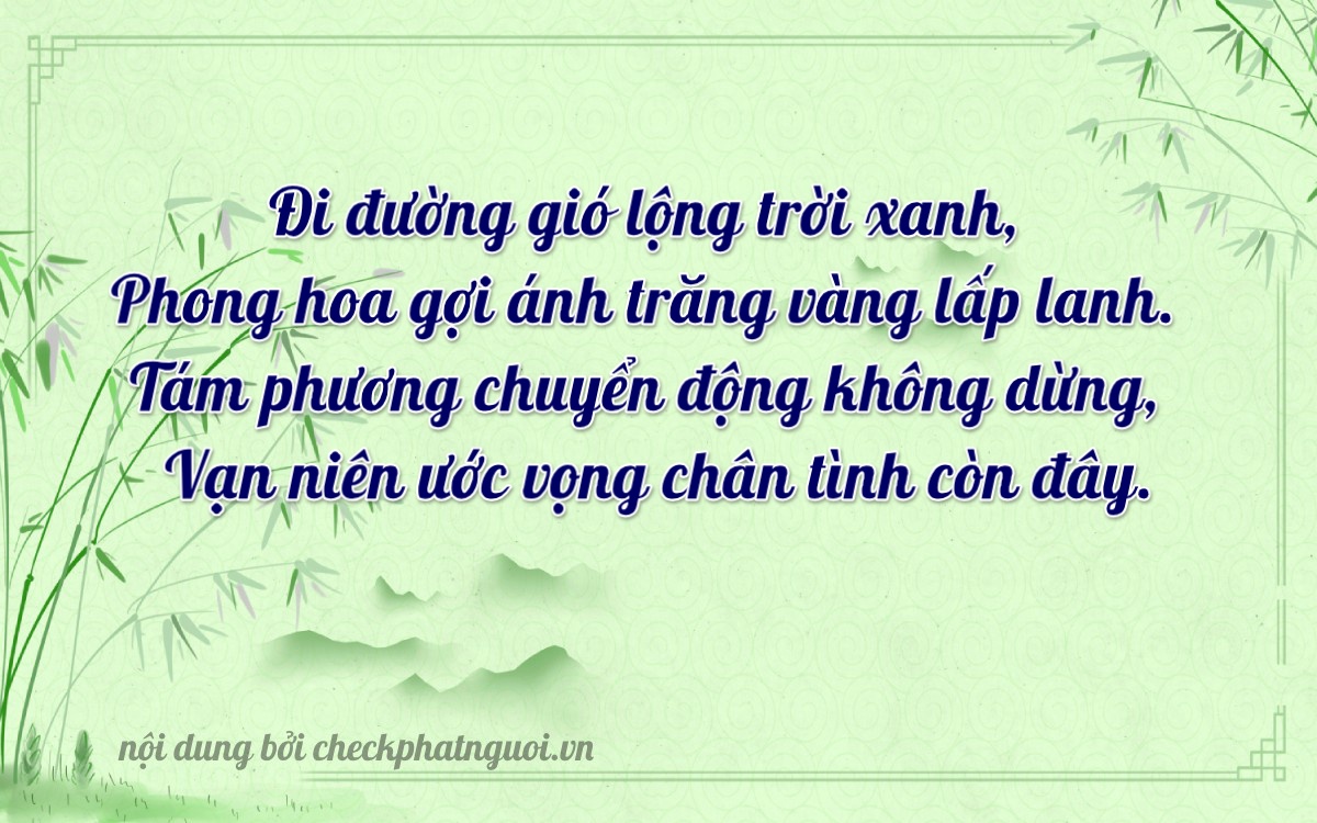 Bài thơ ý nghĩa cho <b>biển số 30A-78780</b> tại website checkphatnguoi.vn