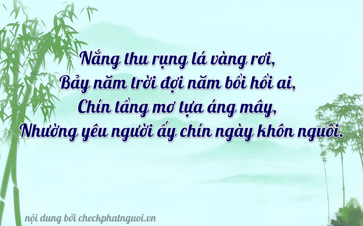 Bài thơ ý nghĩa cho <b>biển số 30A-79921</b> tại website checkphatnguoi.vn