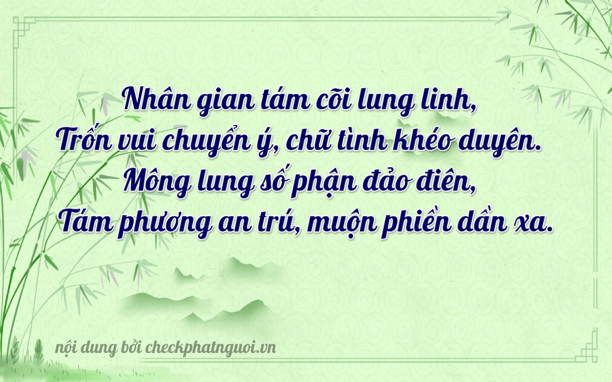 Bài thơ ý nghĩa cho <b>biển số 30A-80887</b> tại website checkphatnguoi.vn