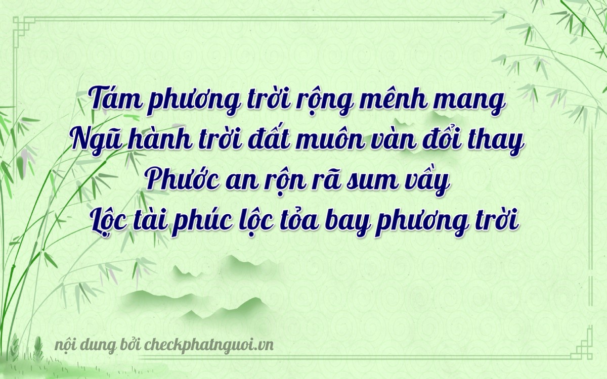 Bài thơ ý nghĩa cho <b>biển số 30A-85264</b> tại website checkphatnguoi.vn