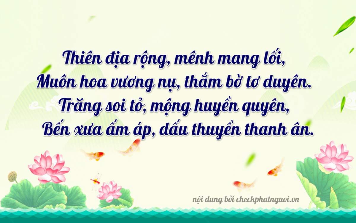 Bài thơ ý nghĩa cho <b>biển số 30A-88167</b> tại website checkphatnguoi.vn