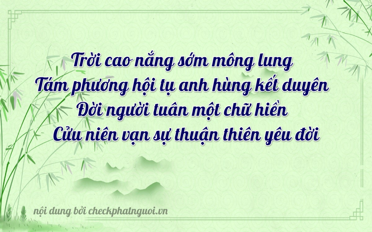 Bài thơ ý nghĩa cho <b>biển số 30A-88989</b> tại website checkphatnguoi.vn