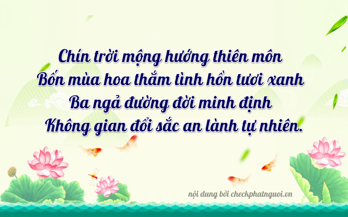 Bài thơ ý nghĩa cho <b>biển số 30A-94300</b> tại website checkphatnguoi.vn