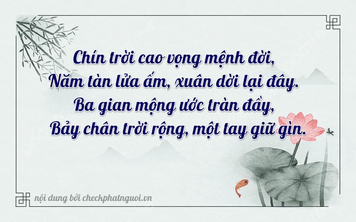 Bài thơ ý nghĩa cho <b>biển số 30A-95371</b> tại website checkphatnguoi.vn