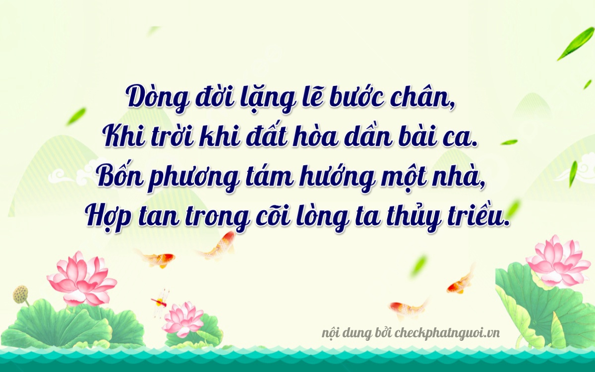 Bài thơ ý nghĩa cho <b>biển số 30B-11070</b> tại website checkphatnguoi.vn