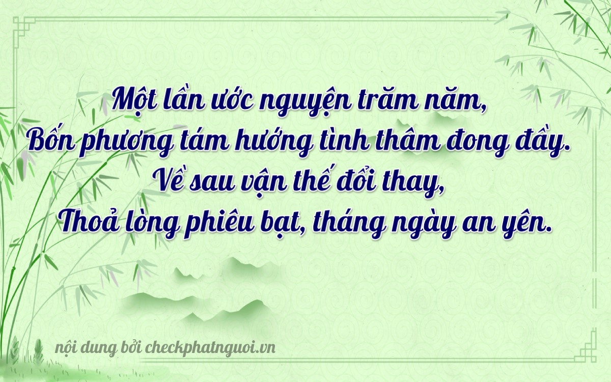 Bài thơ ý nghĩa cho <b>biển số 30B-14254</b> tại website checkphatnguoi.vn