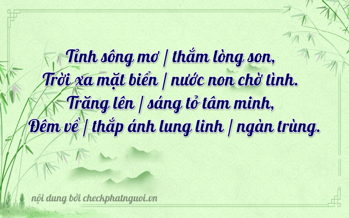 Bài thơ ý nghĩa cho <b>biển số 30B-16210</b> tại website checkphatnguoi.vn