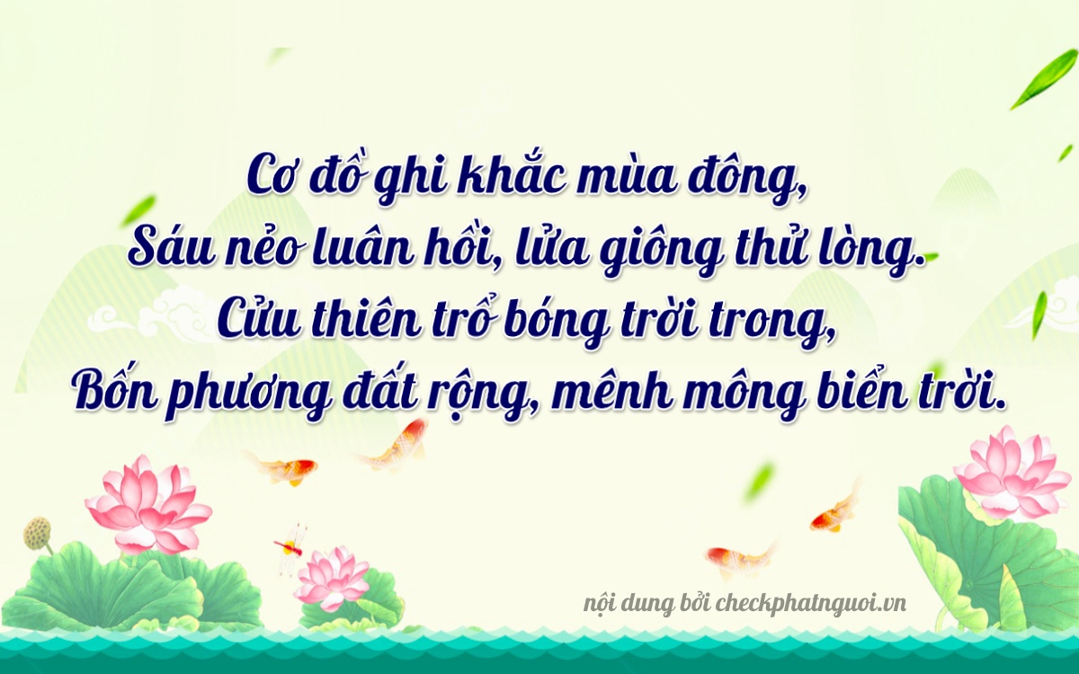 Bài thơ ý nghĩa cho <b>biển số 30B-16943</b> tại website checkphatnguoi.vn