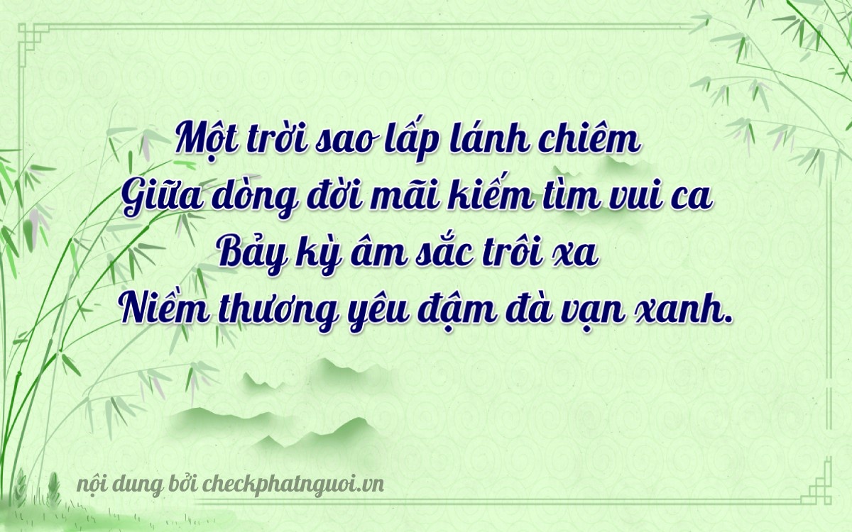 Bài thơ ý nghĩa cho <b>biển số 30B-17720</b> tại website checkphatnguoi.vn