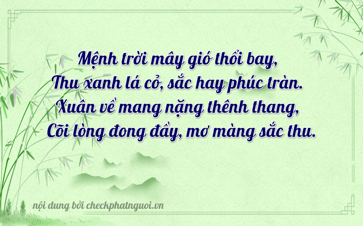 Bài thơ ý nghĩa cho <b>biển số 30BG-19994</b> tại website checkphatnguoi.vn