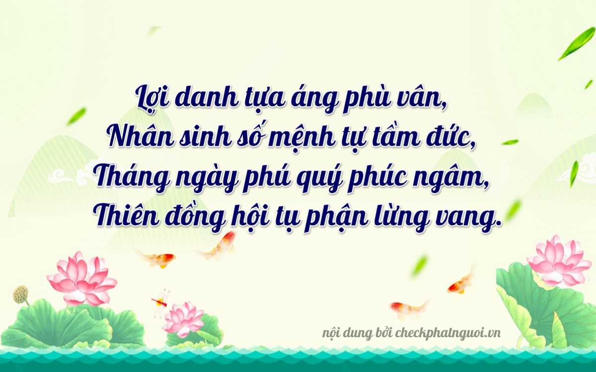 Bài thơ ý nghĩa cho <b>biển số 30E-05834</b> tại website checkphatnguoi.vn