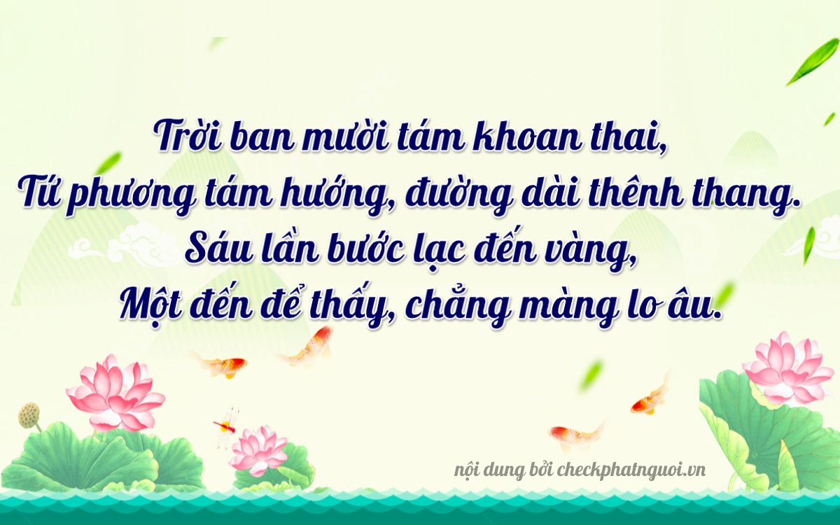 Bài thơ ý nghĩa cho <b>biển số 30E-18468</b> tại website checkphatnguoi.vn