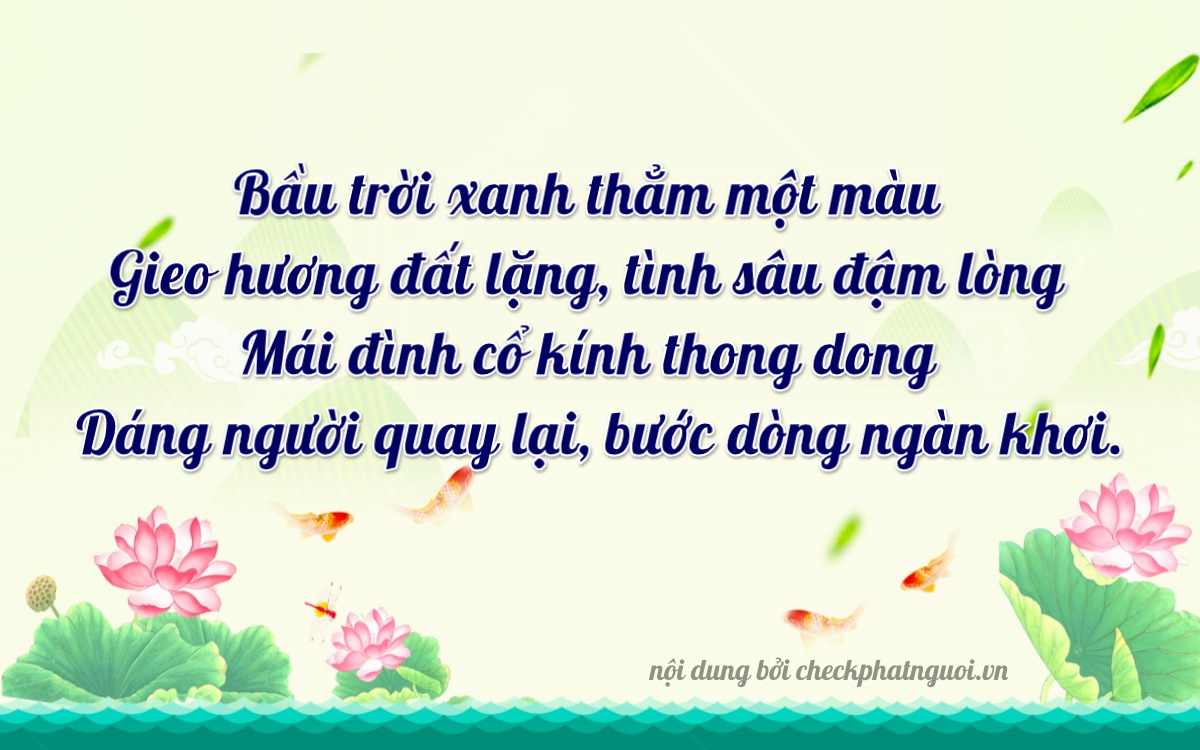 Bài thơ ý nghĩa cho <b>biển số 30E-30341</b> tại website checkphatnguoi.vn