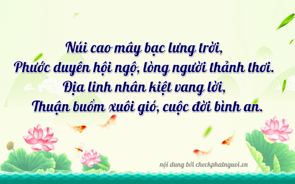 Bài thơ ý nghĩa cho <b>biển số 30E-30922</b> tại website checkphatnguoi.vn