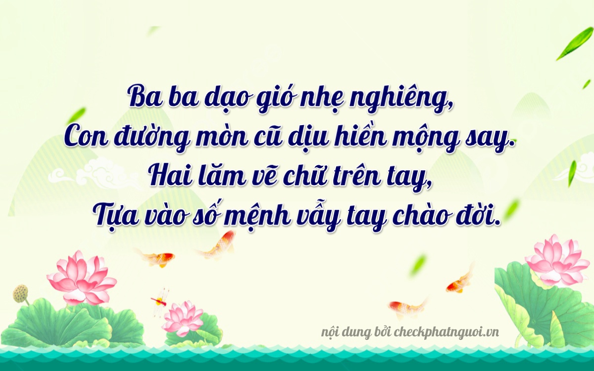 Bài thơ ý nghĩa cho <b>biển số 30E-33238</b> tại website checkphatnguoi.vn