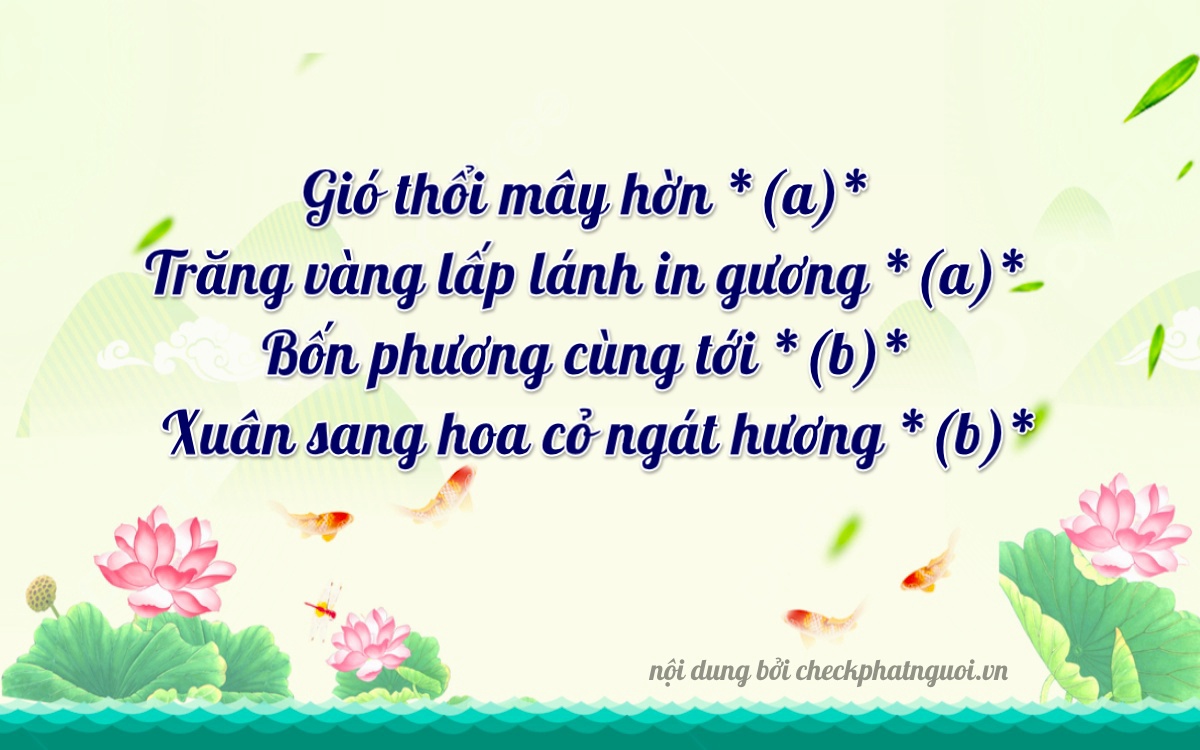 Bài thơ ý nghĩa cho <b>biển số 30E-37605</b> tại website checkphatnguoi.vn