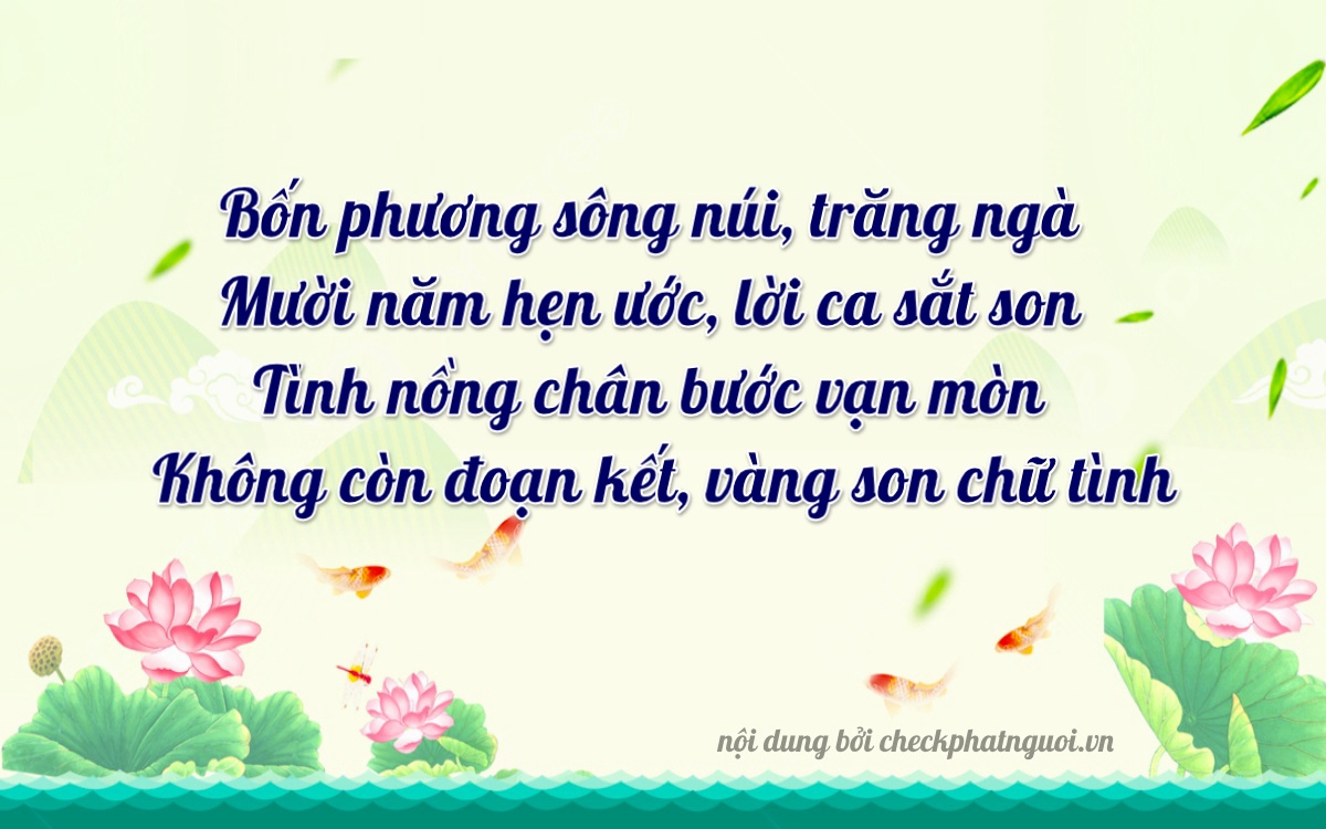 Bài thơ ý nghĩa cho <b>biển số 30E-38410</b> tại website checkphatnguoi.vn