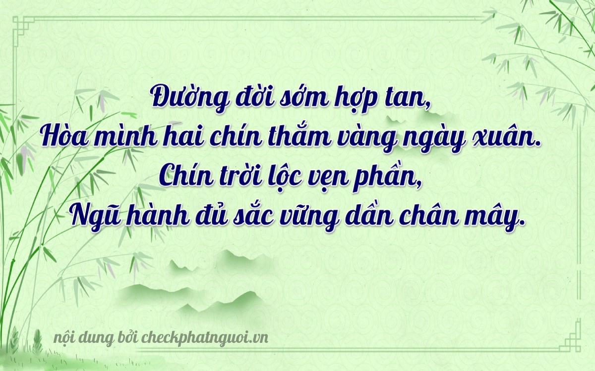 Bài thơ ý nghĩa cho <b>biển số 30E-39599</b> tại website checkphatnguoi.vn