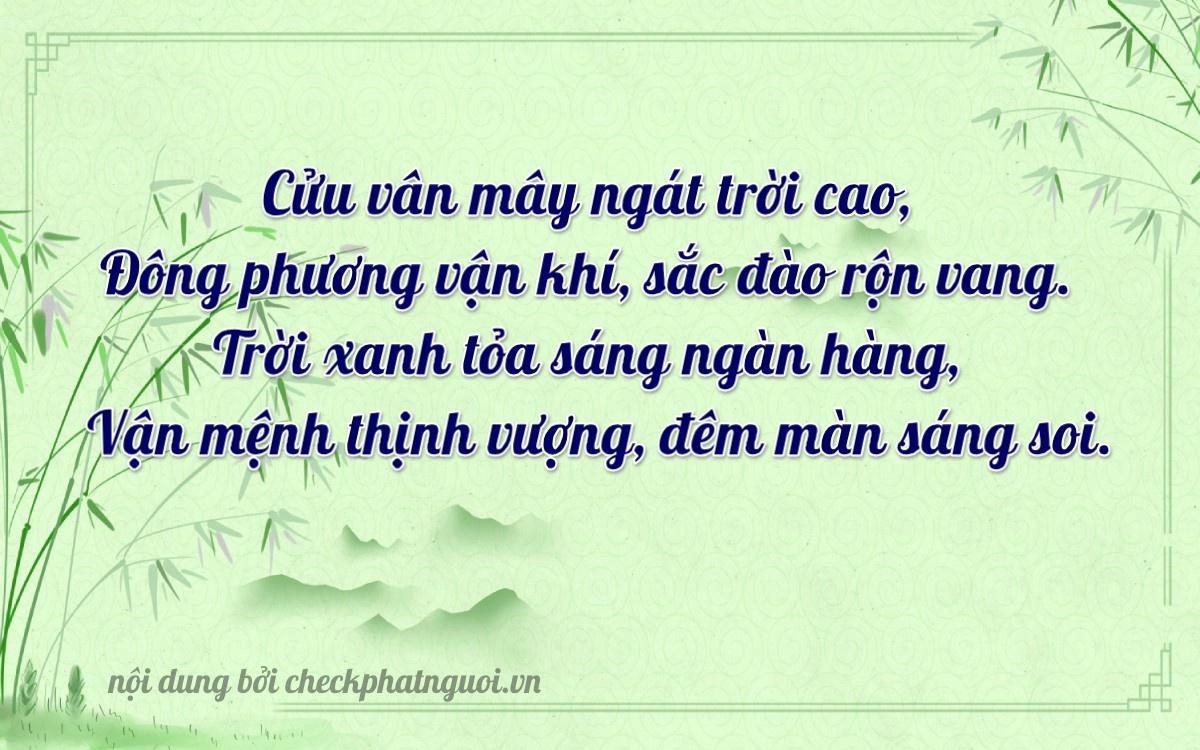 Bài thơ ý nghĩa cho <b>biển số 30E-40905</b> tại website checkphatnguoi.vn