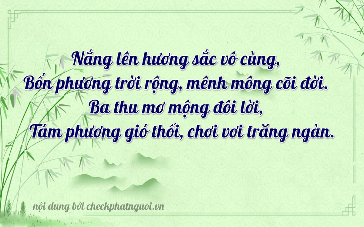 Bài thơ ý nghĩa cho <b>biển số 30E-43328</b> tại website checkphatnguoi.vn