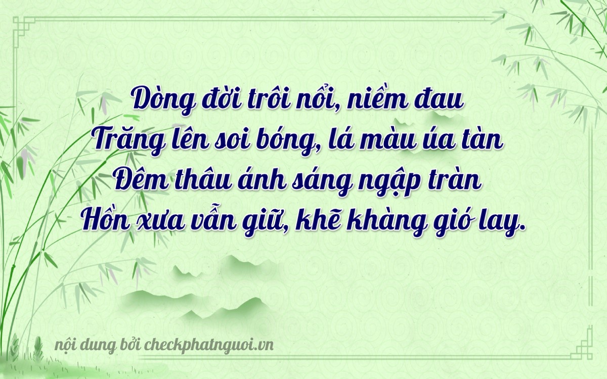 Bài thơ ý nghĩa cho <b>biển số 30E-61724</b> tại website checkphatnguoi.vn