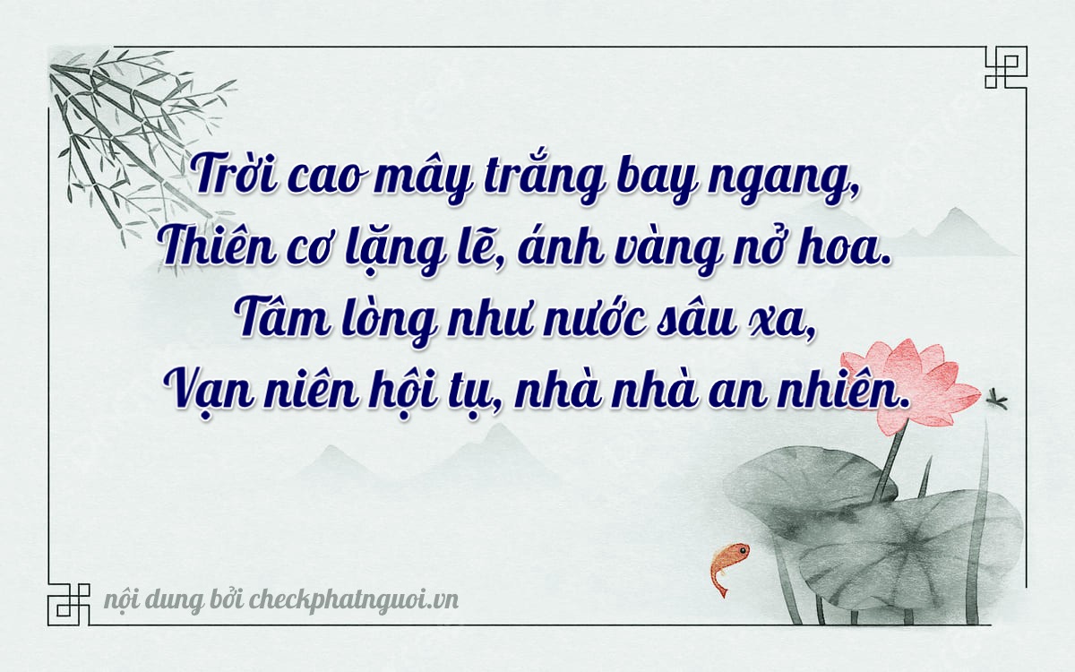 Bài thơ ý nghĩa cho <b>biển số 30E-63401</b> tại website checkphatnguoi.vn