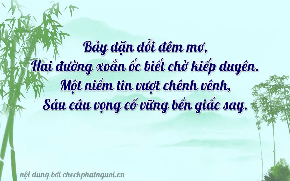 Bài thơ ý nghĩa cho <b>biển số 30E-72162</b> tại website checkphatnguoi.vn