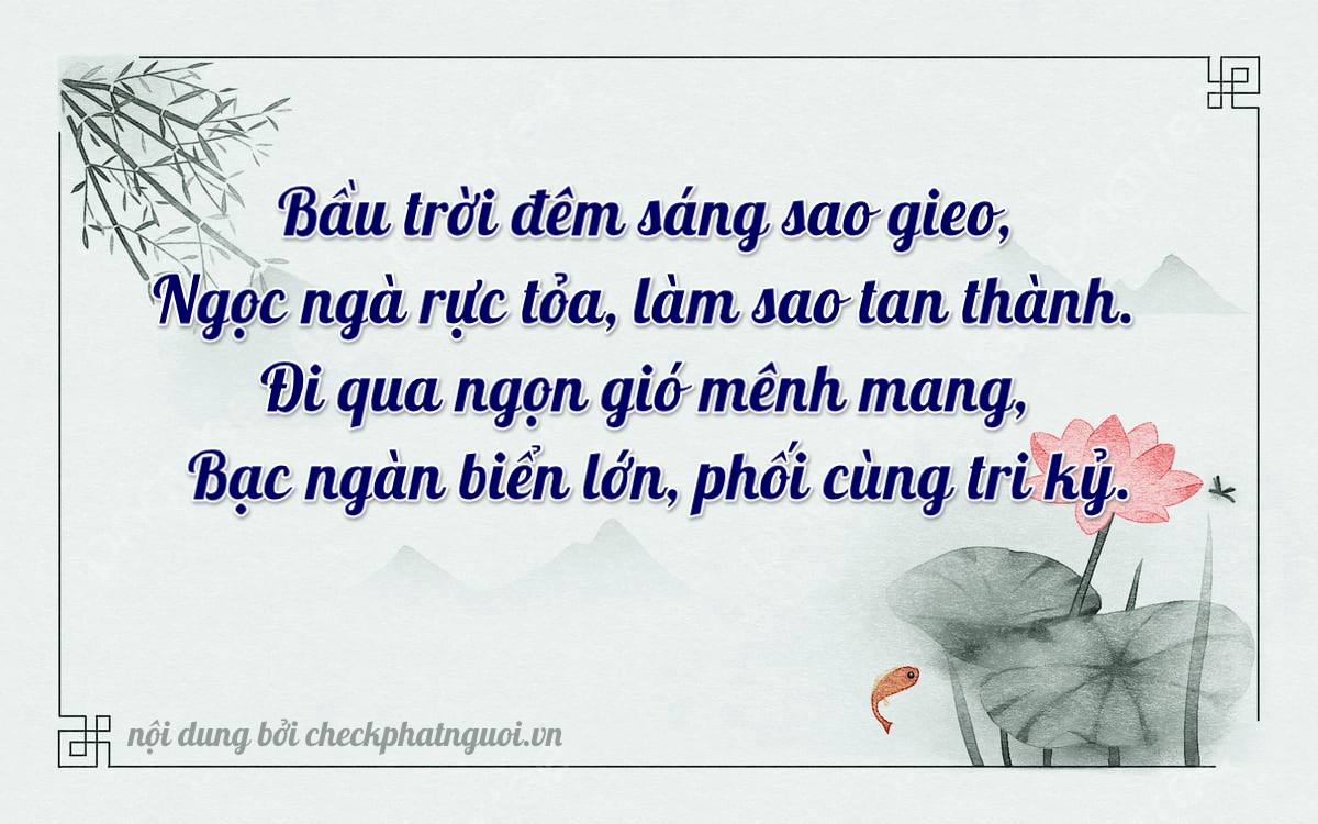 Bài thơ ý nghĩa cho <b>biển số 30E-76228</b> tại website checkphatnguoi.vn