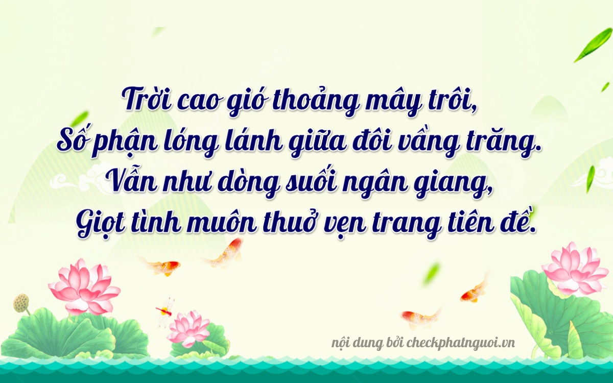 Bài thơ ý nghĩa cho <b>biển số 30E-81936</b> tại website checkphatnguoi.vn