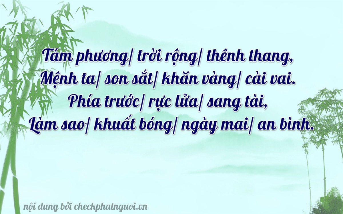 Bài thơ ý nghĩa cho <b>biển số 30E-87196</b> tại website checkphatnguoi.vn