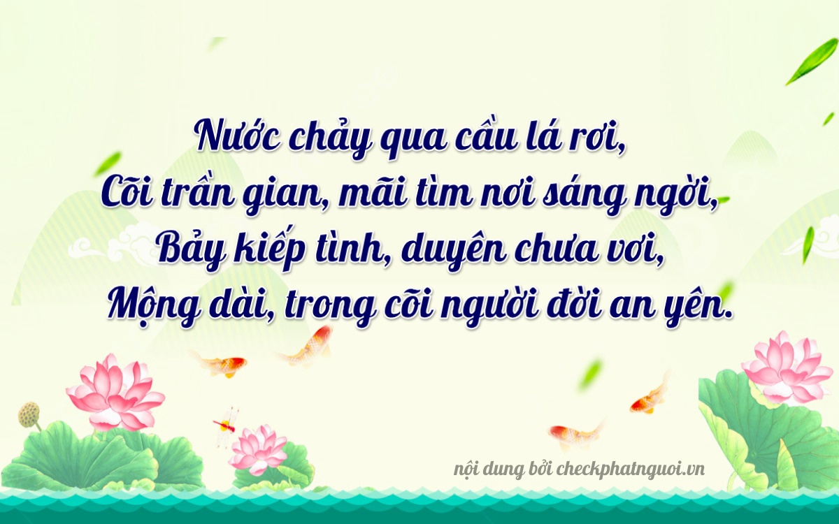 Bài thơ ý nghĩa cho <b>biển số 30E-87762</b> tại website checkphatnguoi.vn