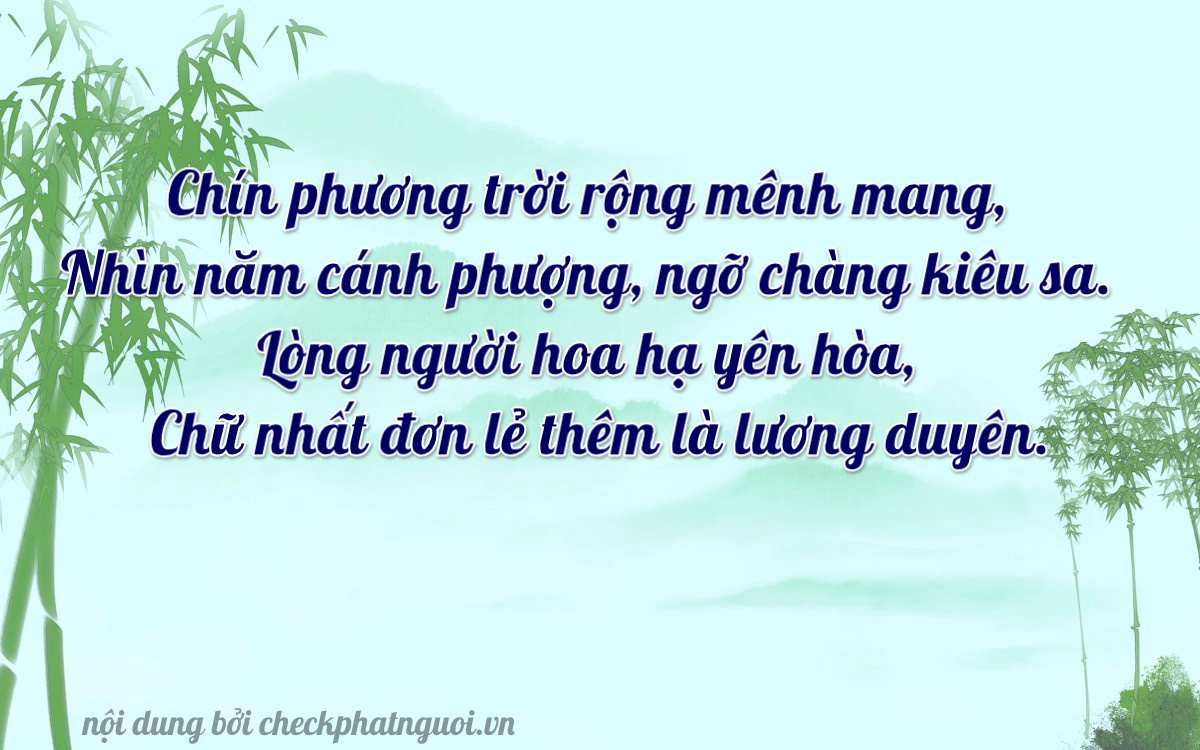 Bài thơ ý nghĩa cho <b>biển số 30E-90541</b> tại website checkphatnguoi.vn