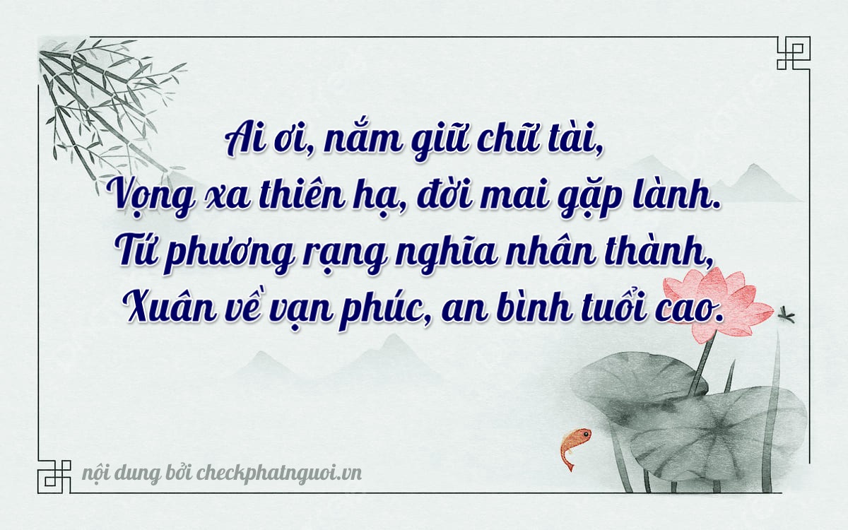 Bài thơ ý nghĩa cho <b>biển số 30E-98371</b> tại website checkphatnguoi.vn