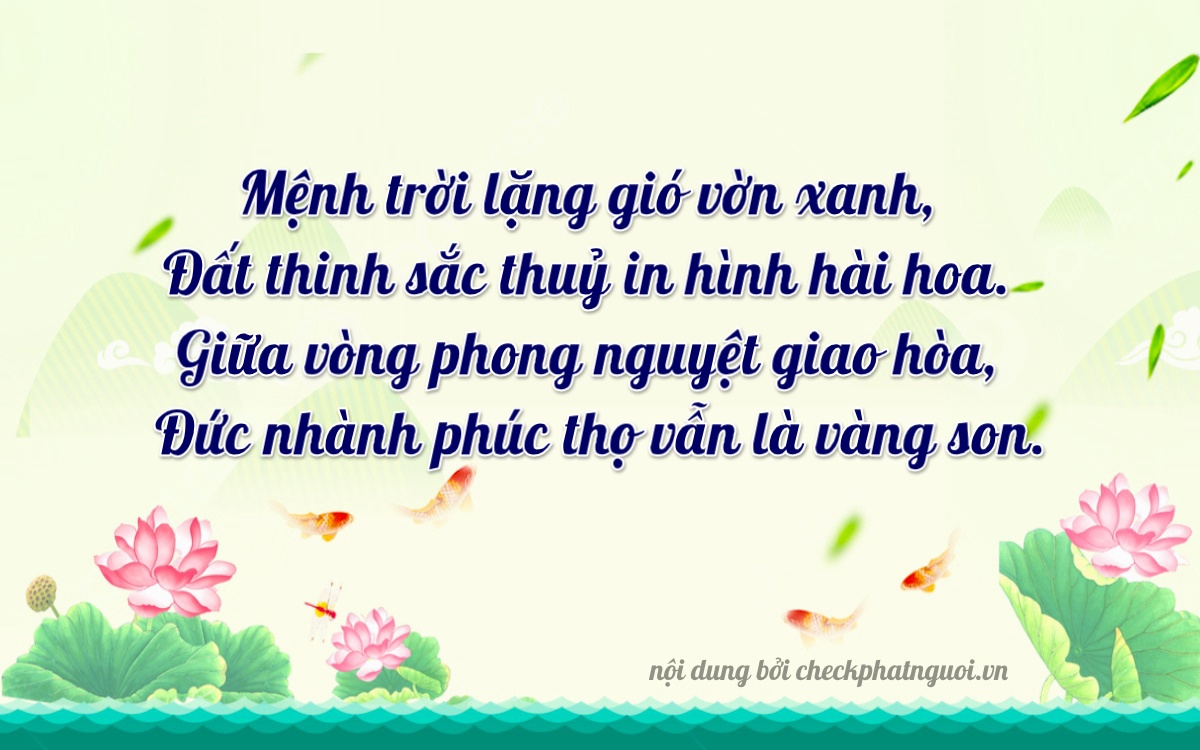 Bài thơ ý nghĩa cho <b>biển số 30E-99086</b> tại website checkphatnguoi.vn