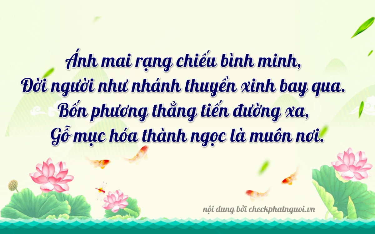 Bài thơ ý nghĩa cho <b>biển số 30F-00414</b> tại website checkphatnguoi.vn