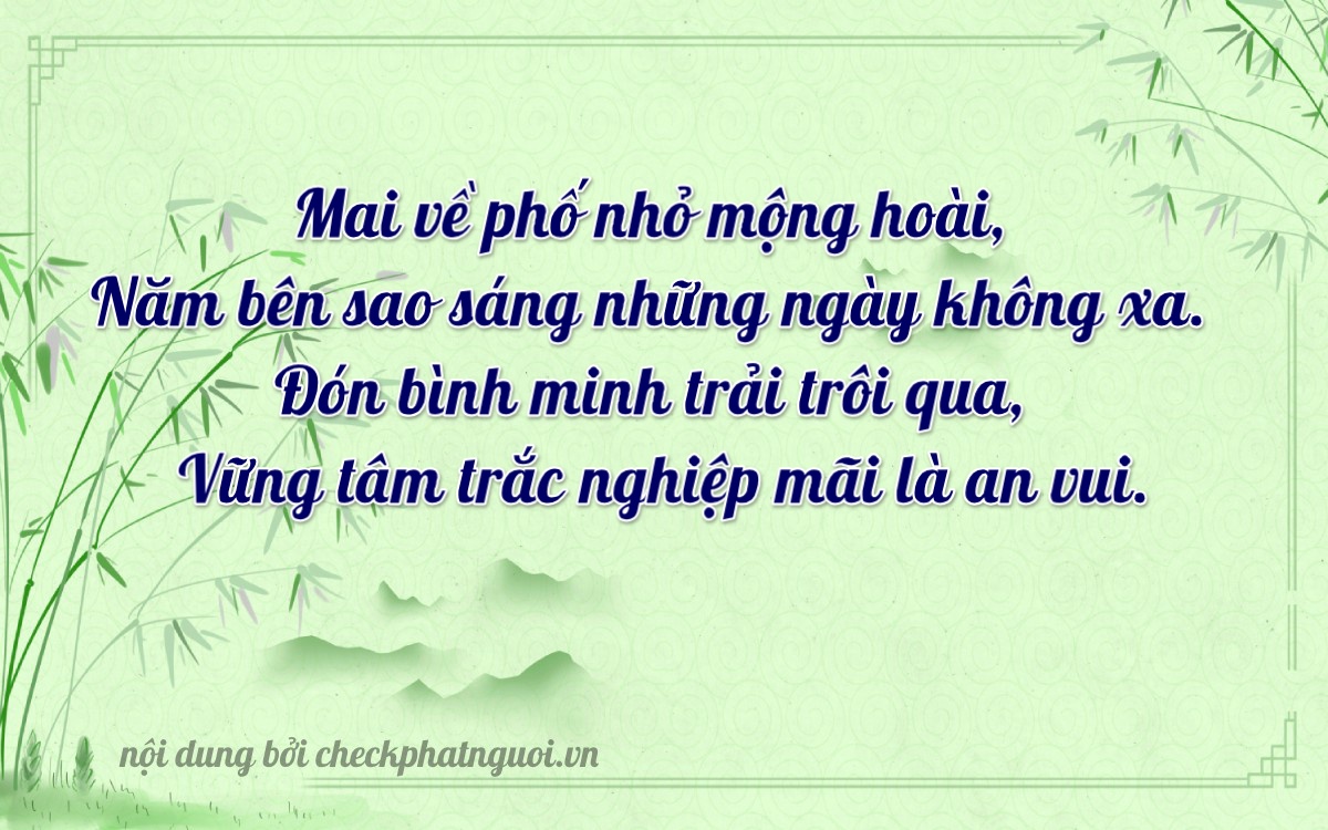 Bài thơ ý nghĩa cho <b>biển số 30F-05913</b> tại website checkphatnguoi.vn