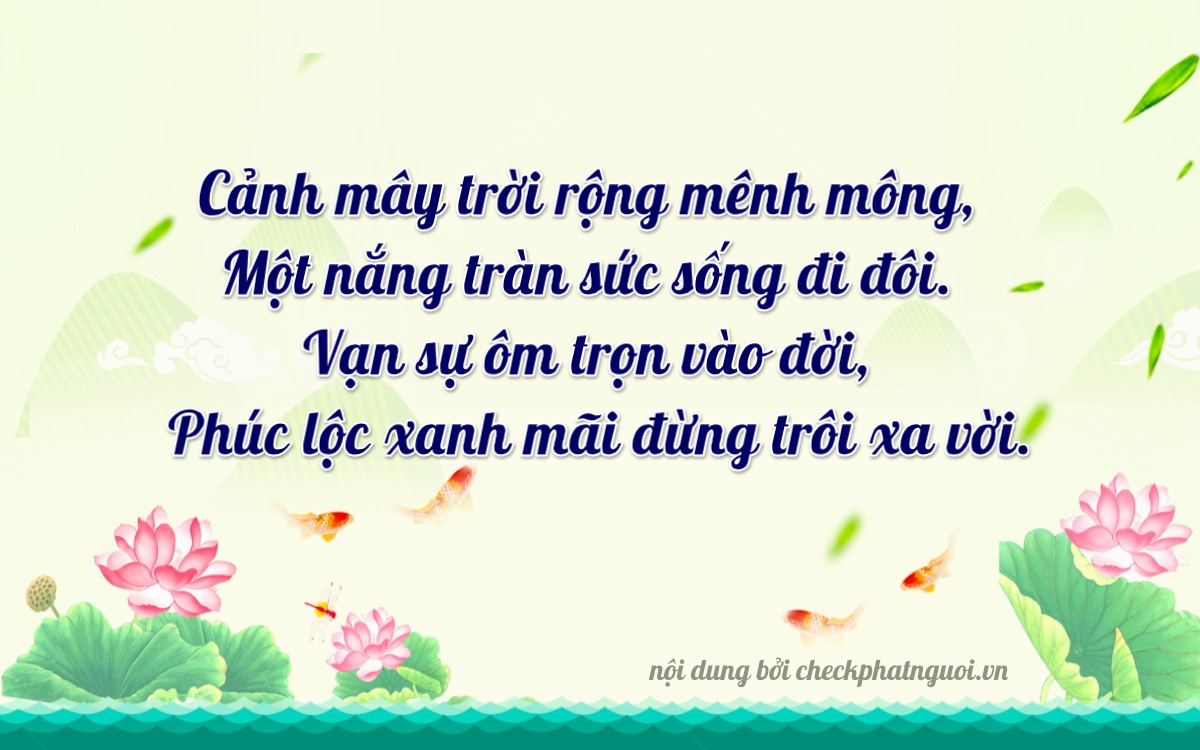 Bài thơ ý nghĩa cho <b>biển số 30F-18068</b> tại website checkphatnguoi.vn