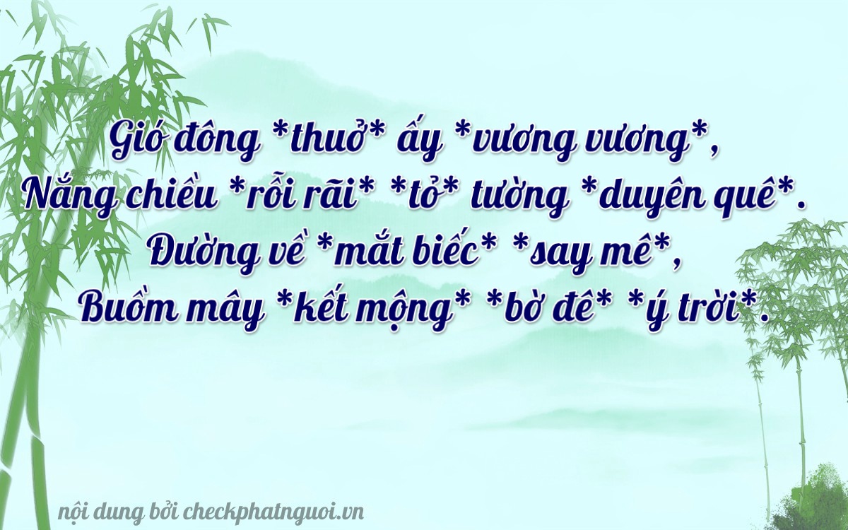 Bài thơ ý nghĩa cho <b>biển số 30F-19717</b> tại website checkphatnguoi.vn